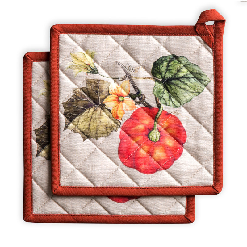 Maison D' Hermine Floral Cotton Potholder Set