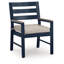 Chaise avec accoudoirs d'extérieur avec coussin L chariot (ensemble de 2)