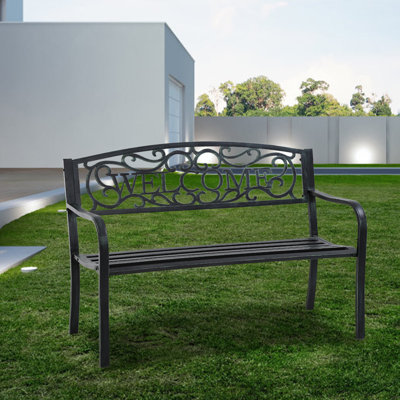 Banc de jardin en acier inoxydable Nuvia