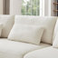 Canapé semi-circulaire surdimensionné en forme de lune avec 2 repose-pieds et 4 coussins-1121434334