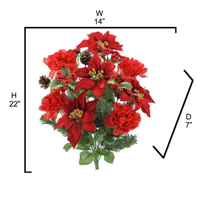 Arrangement de fleurs mixtes, Rouge