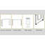 Console - pieds en acier inoxydable et plateau en verre transparent renforcé