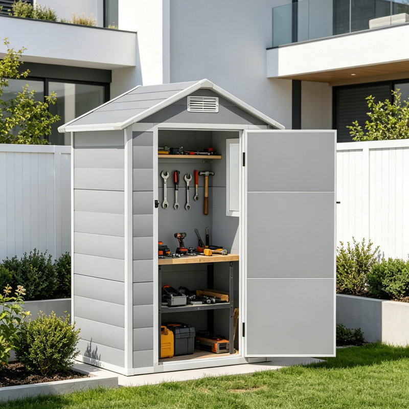 Plastic Outdoor Garden Storage Shed, 12.3 sq.ft.