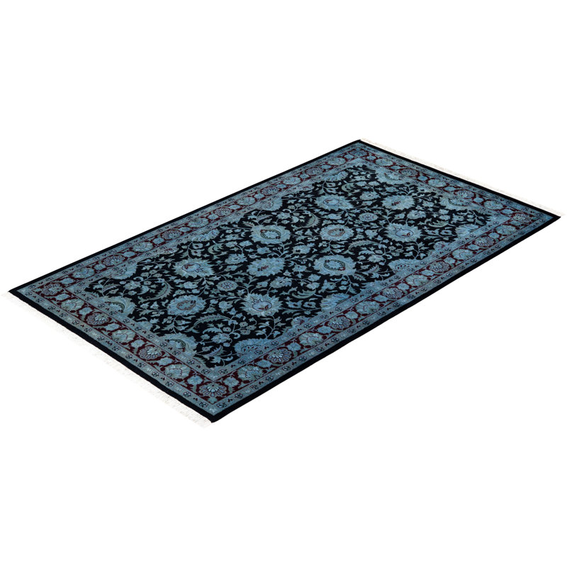Fine Vibrance One-of-a-Kind 3' 1" x 5' 2" Hand Knotted Area Rug