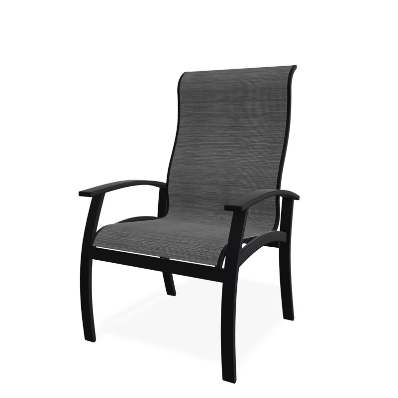Belle Isle Outdoor Dining Armchair, Collect Charcoal, Black