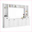 Ensemble de meuble télé avec tablettes réglables, meuble télé jusqu'à 75 po | Blanc | Panneau de particules-1663694488