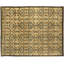 Tapis beige / brun / noir en laine fait à la main moderne Taj 9 pi x 12 pi