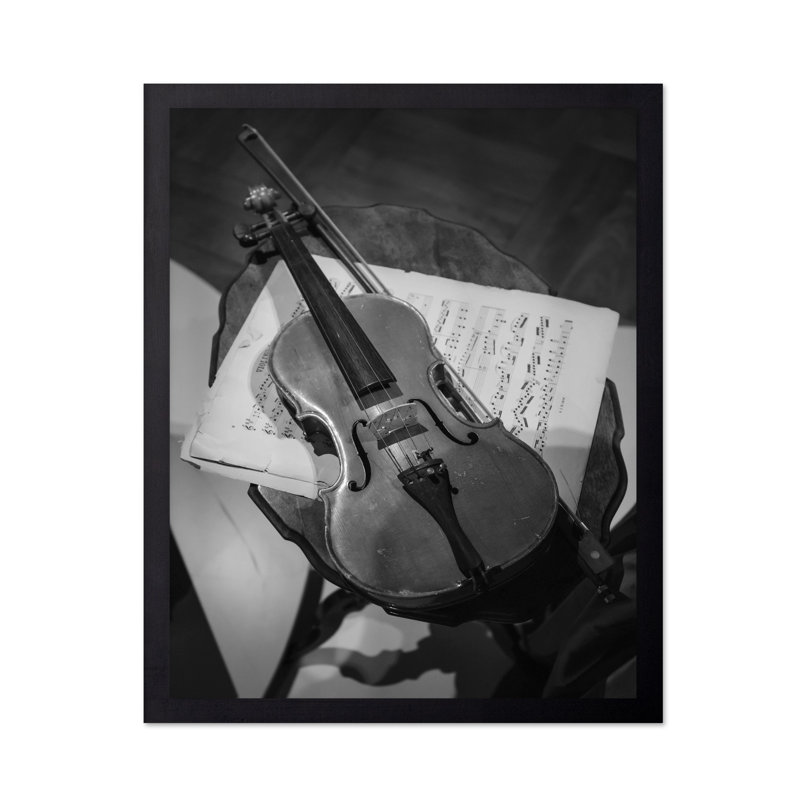 Photographie de violon, Black Framed, Poster, 11"H x 14"W