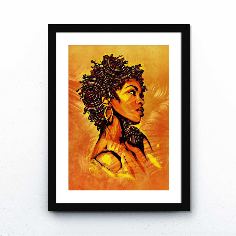 Lauryn Hill - Print on Canvas, 91cm H x 61cm W x 5cm D, Matte Black/White Framed