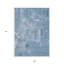 Tapis intérieur lavable abstrait bleu denim 9 pi x 12 pi