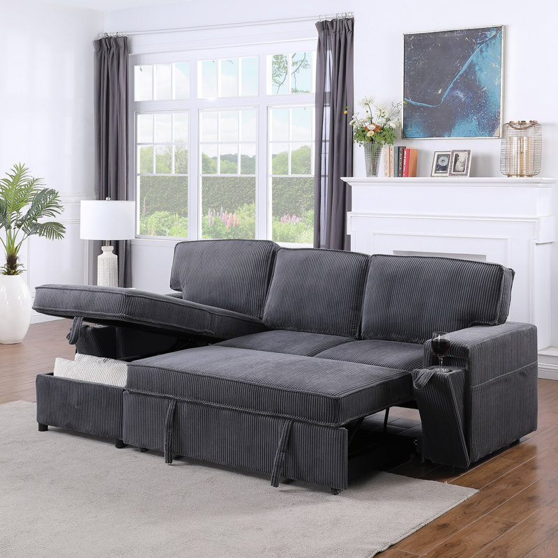 Canapé modulaire avec espace de rangement Upholstery Sleeper GREY