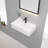 21" x 12" White Ceramic Rectangular Wall Mount Bathroom Sink, Floating Sink with Single Faucet Hole & Overflow, 1.75" Drain, 5" Height, for Compact Bathrooms