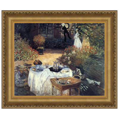 «The Luncheon, Monet's Garden at Argenteuil, 1873» par Claude-Oscar Monet, reproduction d'art encadrée