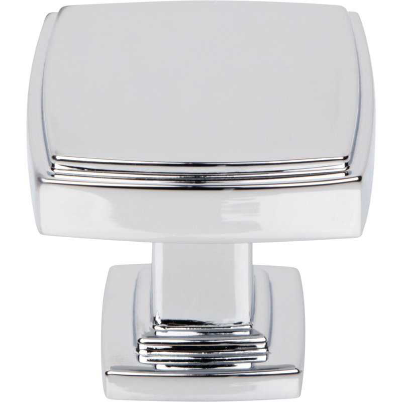 Square Knob, Polished Chrome
