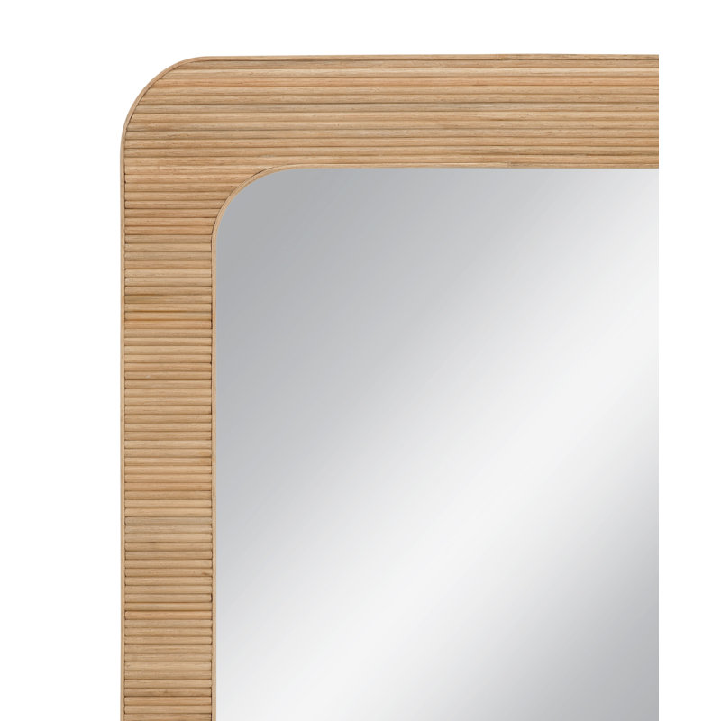 Odessa 50" Rattan Rectangular Wall Mirror