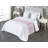 Ambesonne Abstract Bed Runner Simple Flower Elements Fuchsia and White-106943632