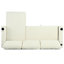 3 canapé-lit modulaire réversible en velours côtelé avec méridienne avec rangement, porte-gobelets sur les accoudoirs, ports, idéal pour le salon, la chambre à coucher, le bureau - beige, 84,92 po de profondeur, 50,78 de largeur, 33,81 hauteur, 112,34 lb-1197735641