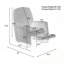 Chaise berçante en lin avec repose-pieds réglable et poche latérale-1459143462