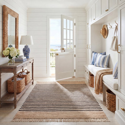 Tapis en jute de coton tissé à la main Kolyu