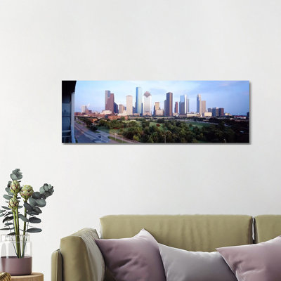 Houston TX - Wrapped Canvas Panoramic Print