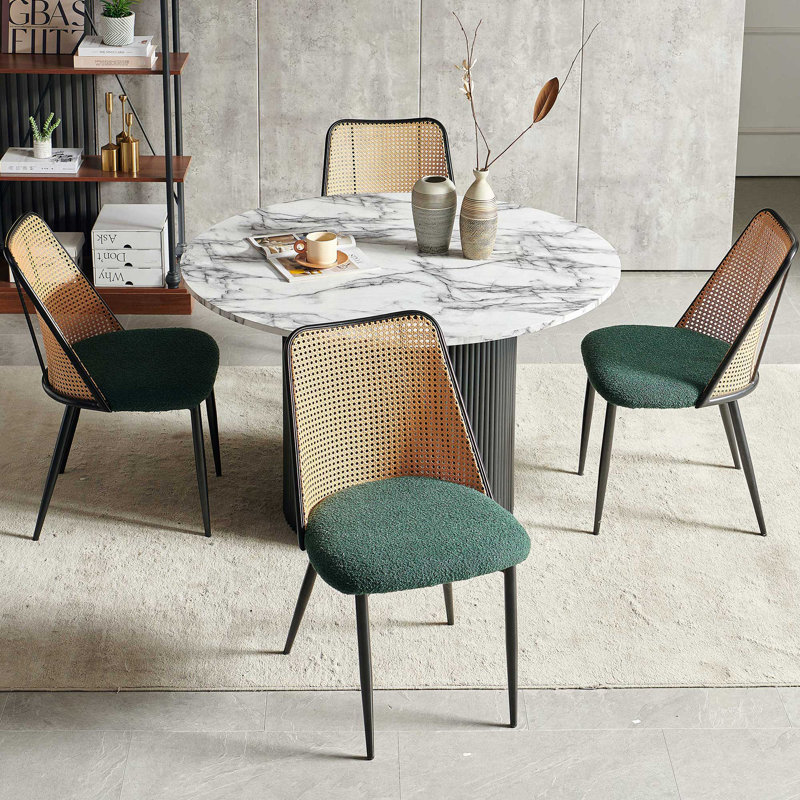 Ensemble de salle à manger 5 pièces Danbury, Beige, Blanc