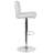 Chestertown Contemporary Vinyl Adjustable Height Barstool with Rolled Seat and Chrome Base-1479002116
