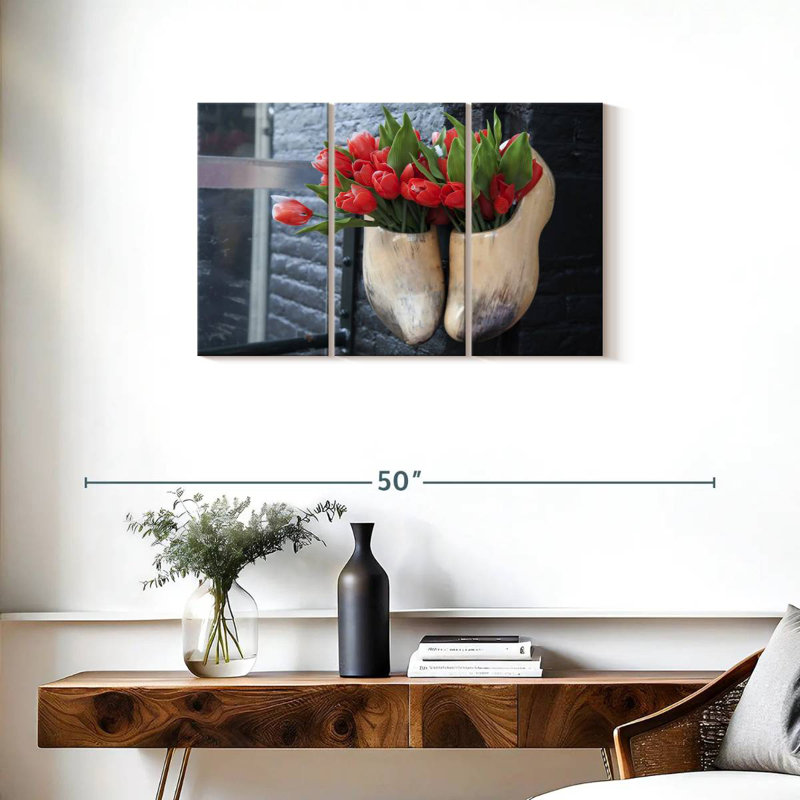 Tulips In Clogs, 20" H x 33" W
