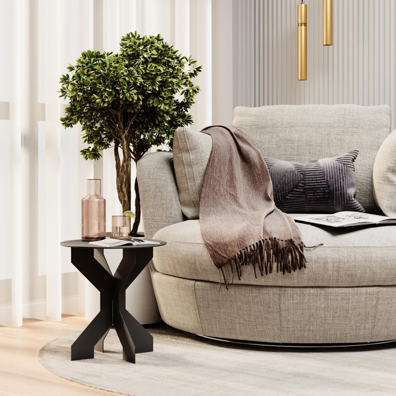 Modern Side Table Solid Metal