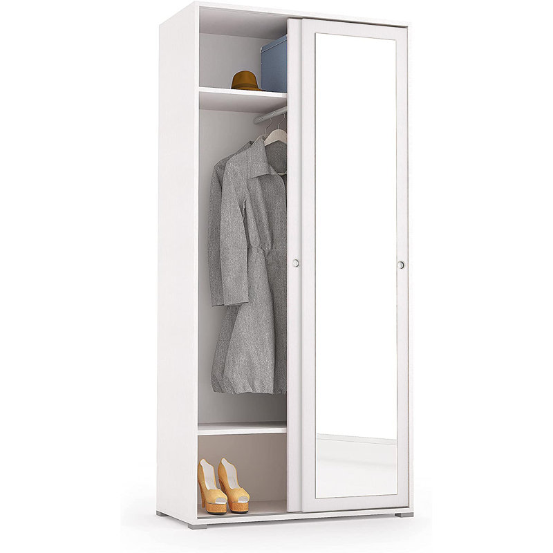 Gurtie 2 Door Manufactured Wood Wardrobe, White