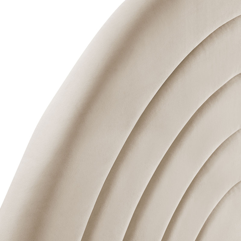 Solana Arched Performance Velvet Queen Headboard In Mulberry, Almond, Full