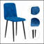 Ensemble de 4 chaises de salle à manger, chaises de salle à manger de cuisine modernes, siège rembourré en velours et pieds en métal robustes