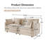 Canapé-lit modulaire en tissu d'ameublement Chenille-850647512