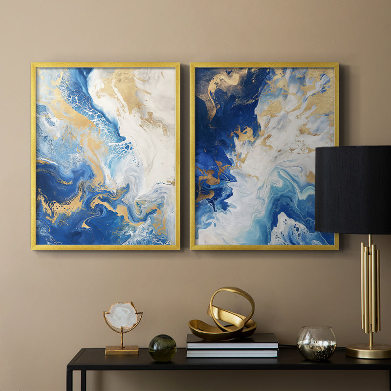 ABSTRACT Series CDXII - Reproduction encadrée de qualité supérieure - prête à être accrochée - aucun clou requis - aucun clou requis
