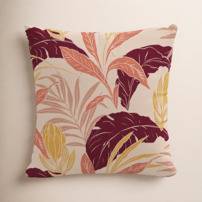  Taie d'oreiller en palmier Protea, 18 po x 18 po, Housse de coussin seulement - sans coussin