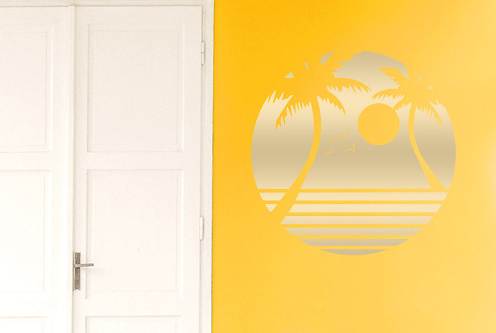 Palm Trees With Sunset Wall Sticker