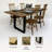 Walnut Solid Wood Dining Table-90971763