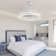 Chantrice 24" Reversible LED Ceiling Fan with Light and Remote, 6-speed Dimmable Ceiling Fan
