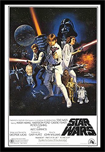 FILMCELLS Star Wars: Through The Ages Episodes 1-6 20 x 11 Framed Wall  Art with 35mm Film from Each Movie - Officially Licensed Collectible with