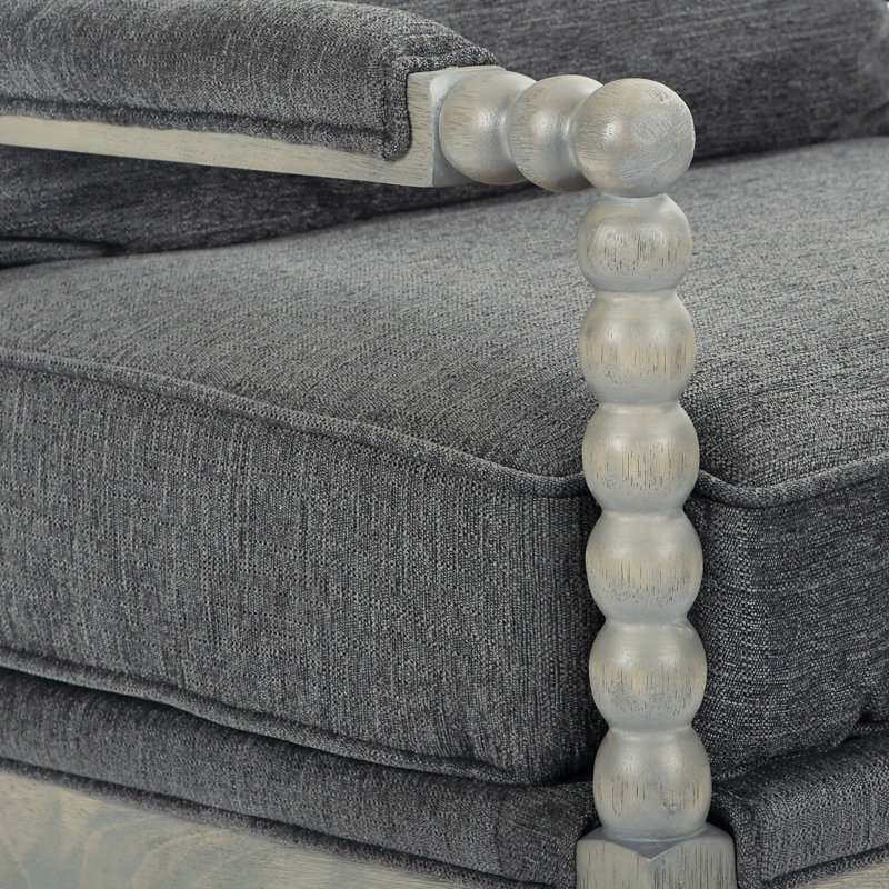 Timmey Upholstered Armchair, Charcoal Fabric