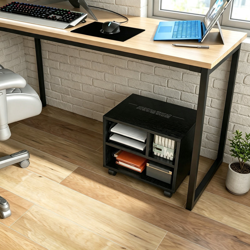 36cm H x 40cm W Printer Stand, Black