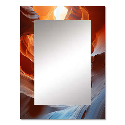 Canyon Antelope Symphony I - Canyon Unique Wall Mirror Decor, Traditional Large Mirror, Printed Metal Art