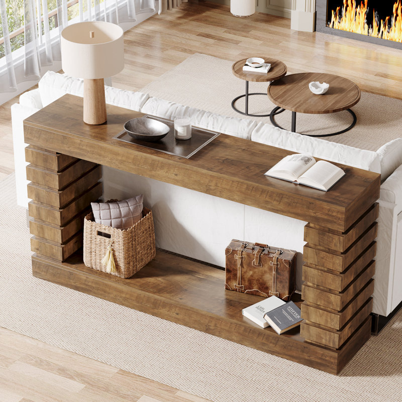 Cassandria 70.8" Console Table, Brown