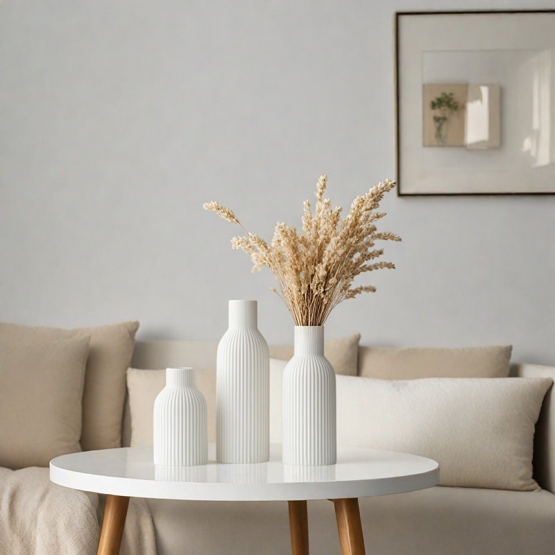 Ensemble de 3 vases modernes en céramique