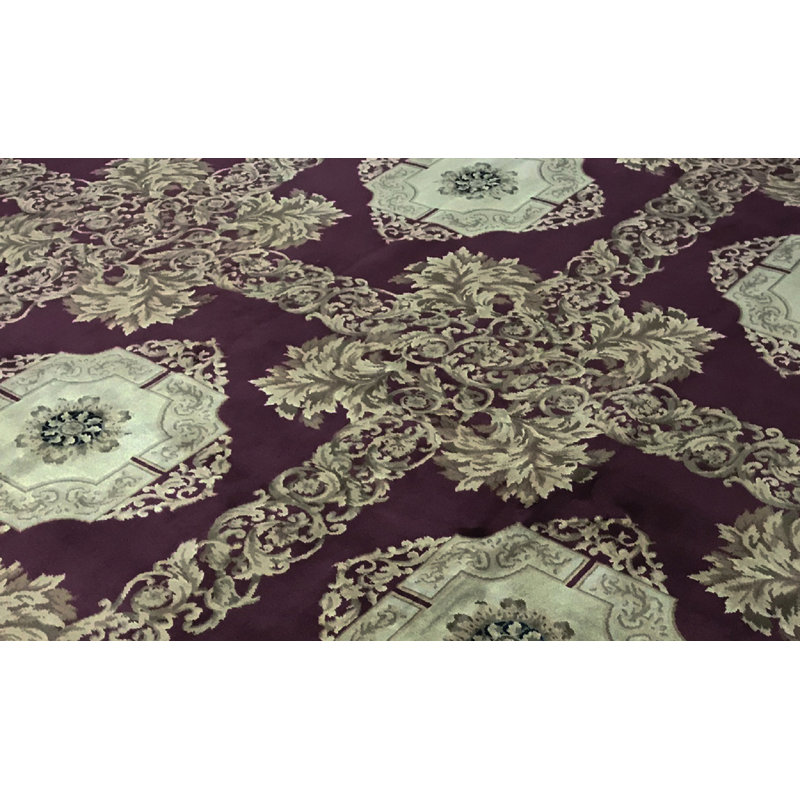Savonnerie Wool Geometric Area Rug