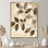 Ria Taupe Leaves Mosaic Collage I - Leaves, art mural encadré