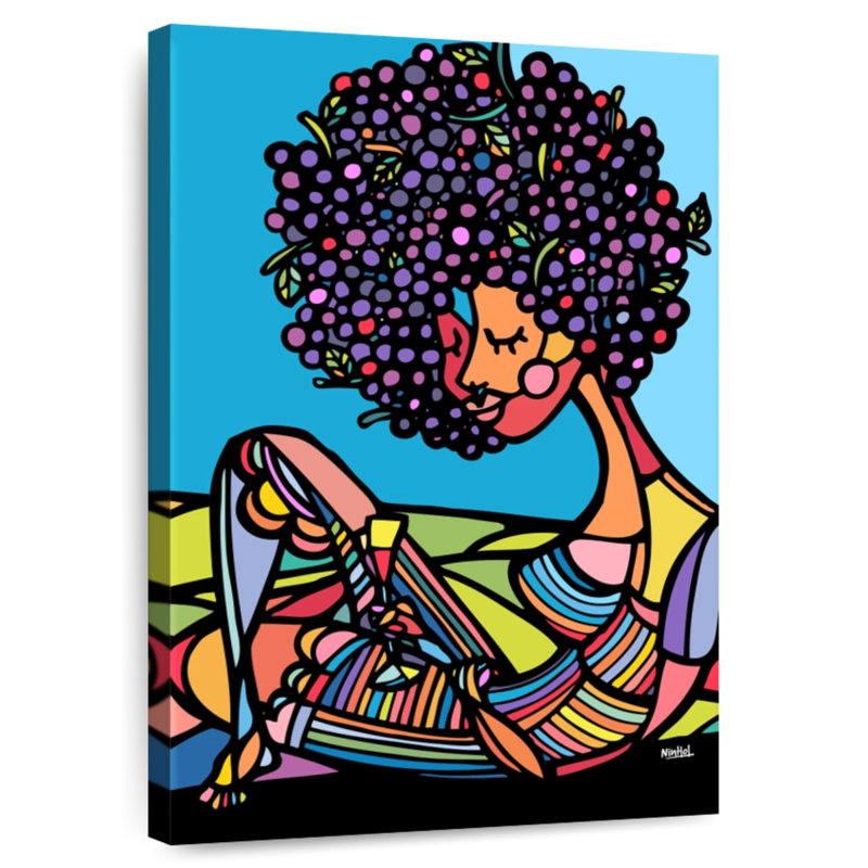 Leisha Afro, H 36 po x l 24 po