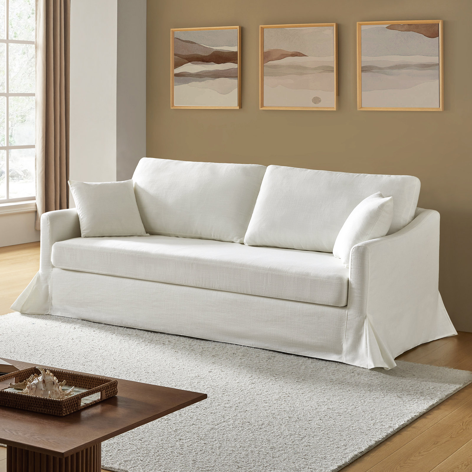 Ophelia Wimberly Modern 183CM Slipcovered Sofa Reviews