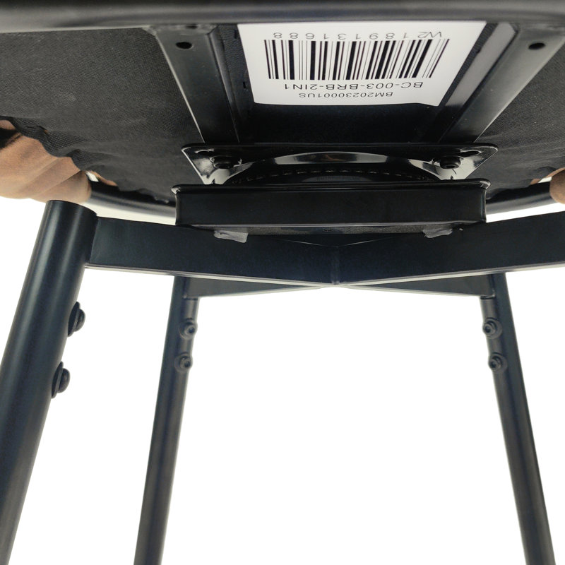 4 tabourets de bar tissés brun clair, cuir technique, pivotant sur 360 °, cadre pour îlot de cuisine, bar, cuir pivotant pour restaurant, café en métal,