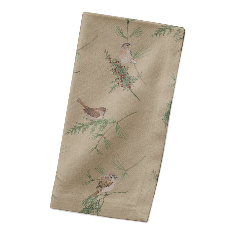 Serviette de table en coton 10 po Dinkens, Brun