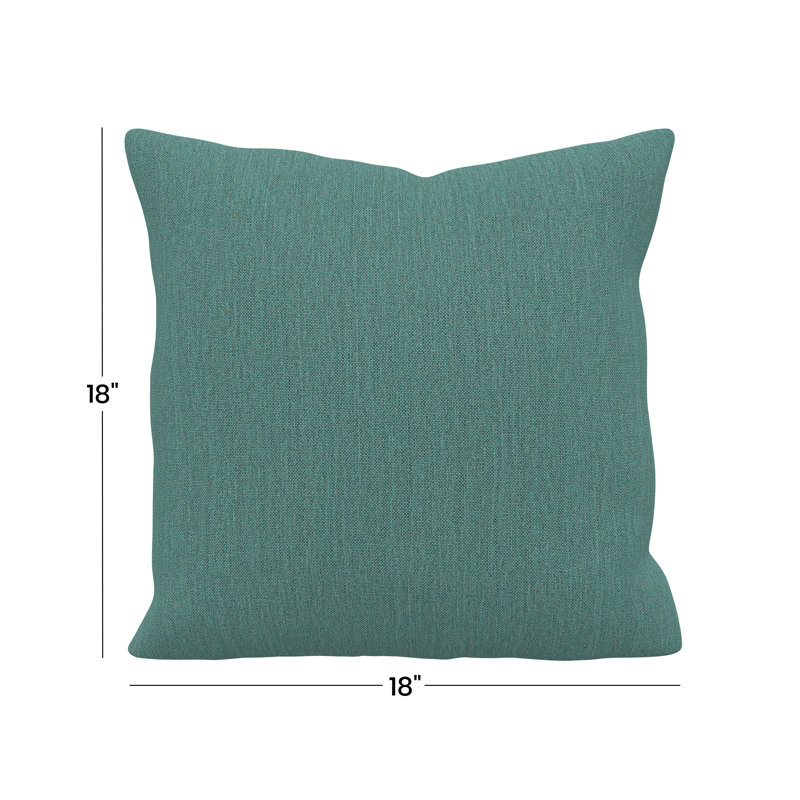 Coussin décoratif intérieur / extérieur Gabi, Carré 18 po, Tissage uni Sunbrella® brise coulée